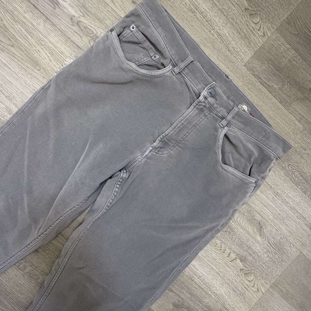 Faherty Stretch Terry 5 Pocket Pants Mens 33x29 Gray French Terry Stretch